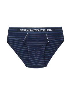 Scuola Nautica Italiana Slip da uomo in cotone rigati