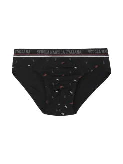 Scuola Nautica Italiana Slip uomo in cotone con stampe