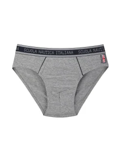 Scuola Nautica Italiana Slip da uomo in cotone tinta unita