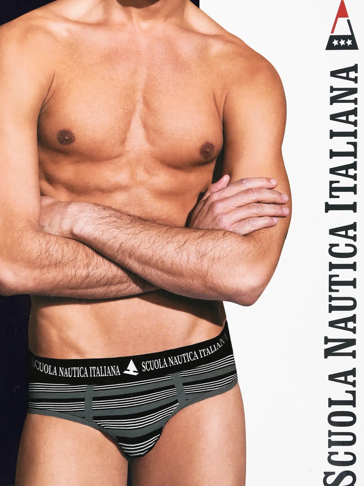Scuola Nautica Italiana Slip uomo a righe