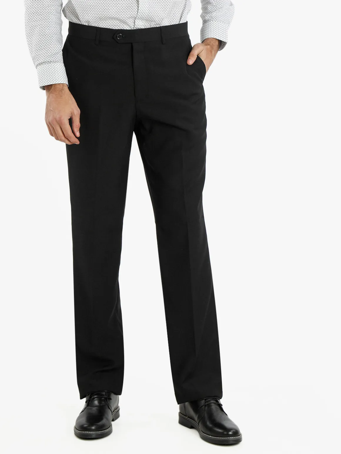 Sedony Collection Pantaloni classici da uomo taglie grandi - nero