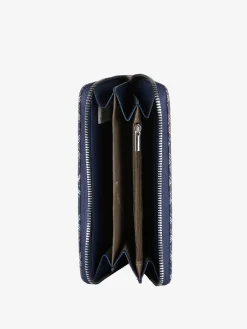 Sergio Valentini Portafoglio rettangolare da donna con stampe - blu scuro