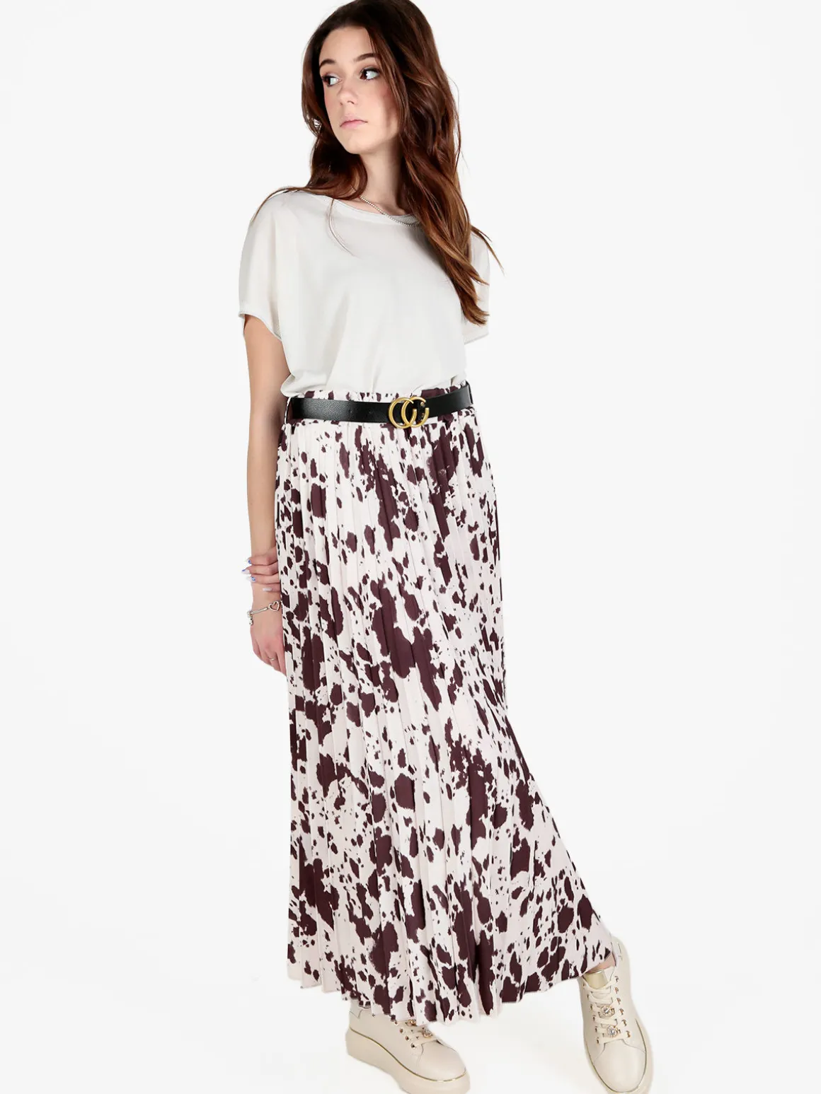 Sevenday Maglia donna a maniche corte tinta unita con lurex