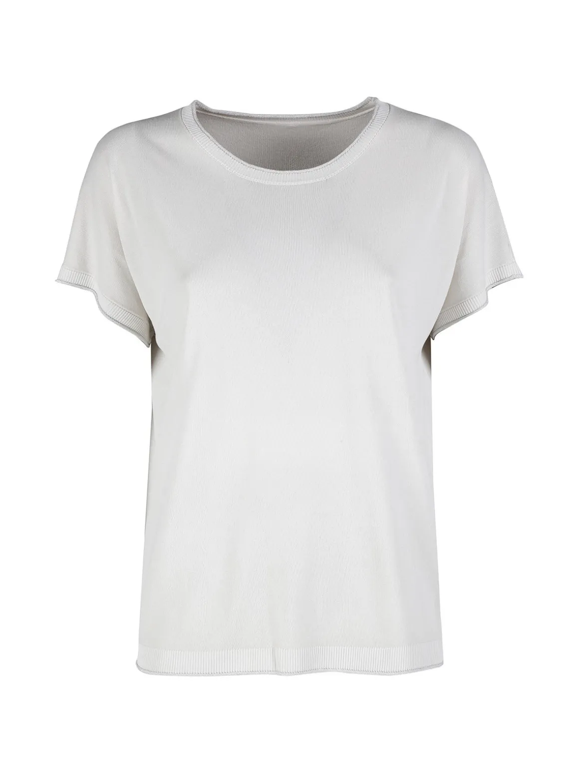 Sevenday Maglia donna a maniche corte tinta unita con lurex