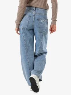 Sexy Sense Jeans donna barrel con strappi a gamba larga - jeans