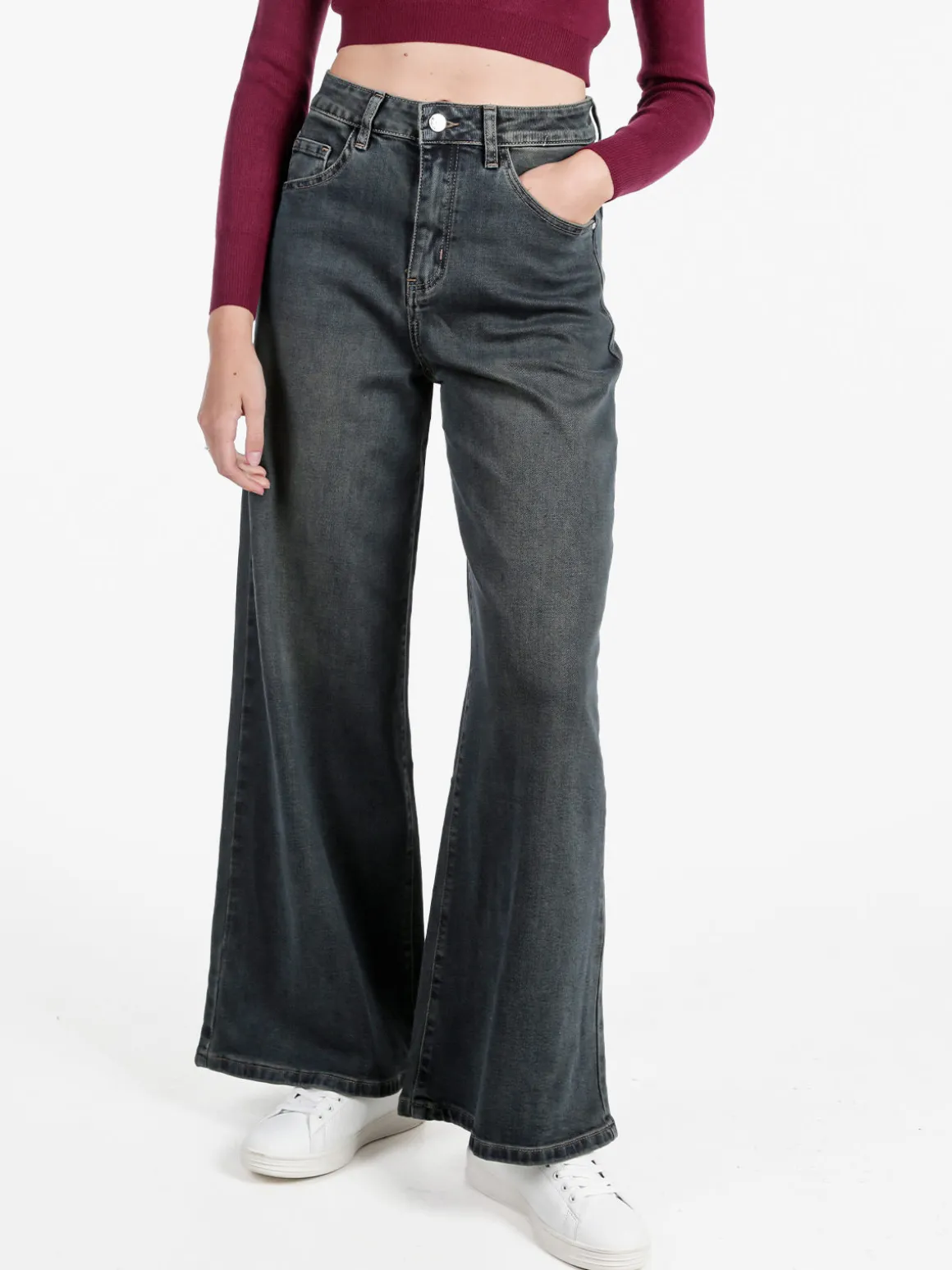 Sexy Sense Jeans donna wide leg a vita alta - jeans
