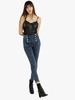 Sexy Sense Jeggings da donna vita alta