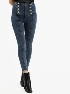 Sexy Sense Jeggings da donna vita alta