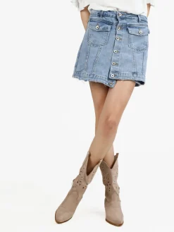 Sexy Sense Pantagonna in jeans con bottoni