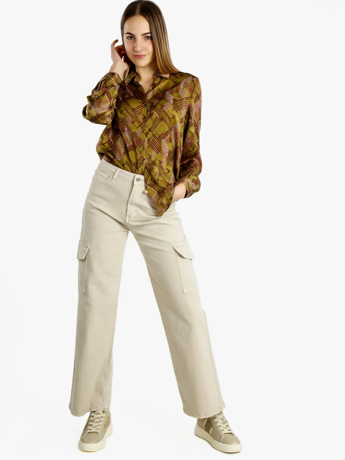 Sexy Sense Pantaloni donna a gamba larga con tasconi