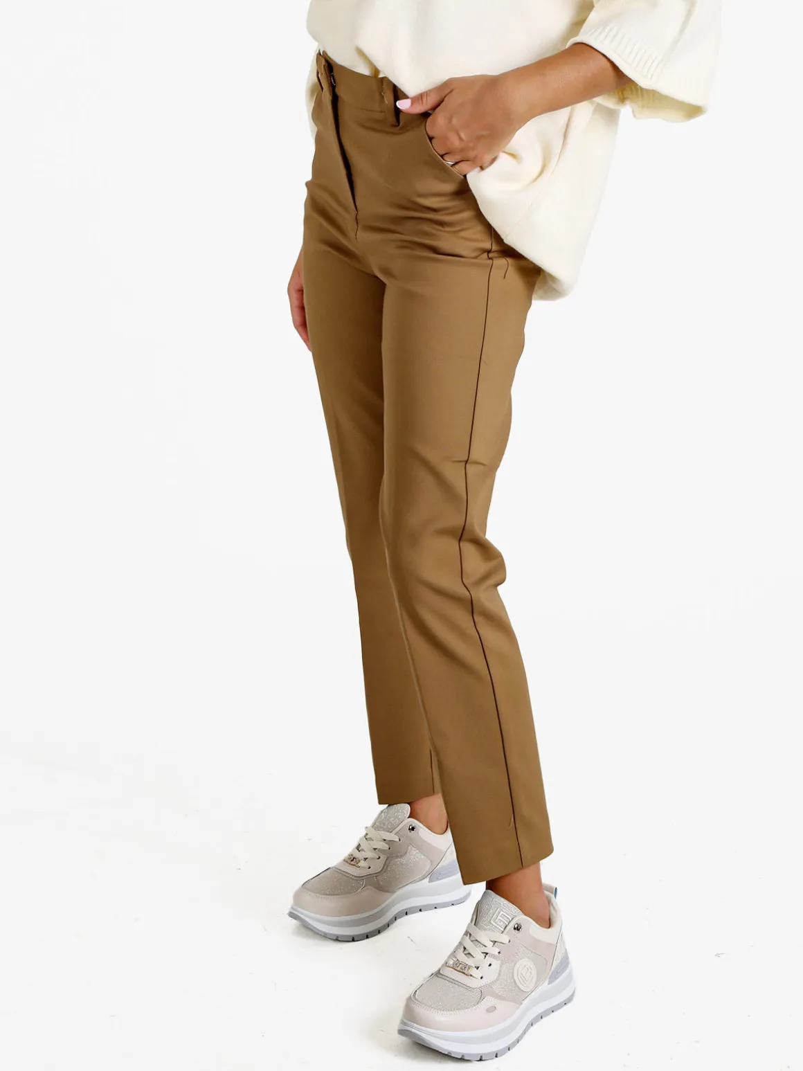 Sexy Sense Pantaloni donna slim fit a sigaretta - nero