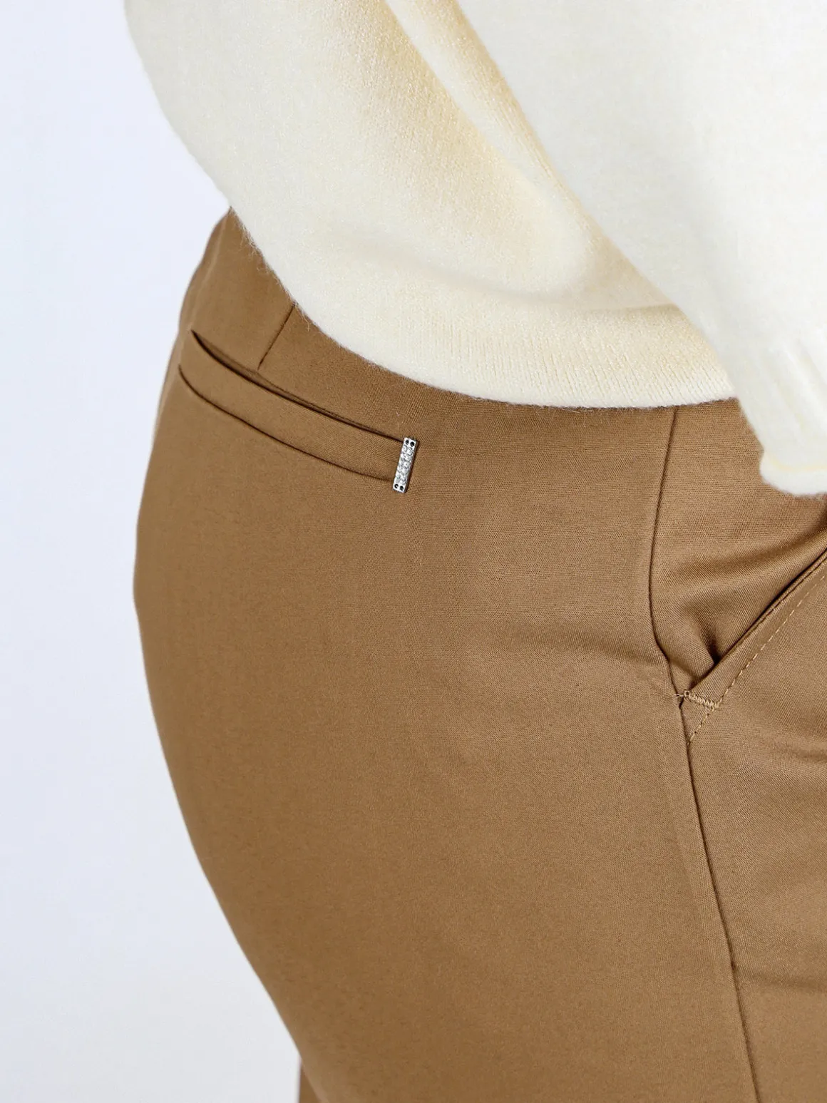 Sexy Sense Pantaloni donna slim fit a sigaretta - nero