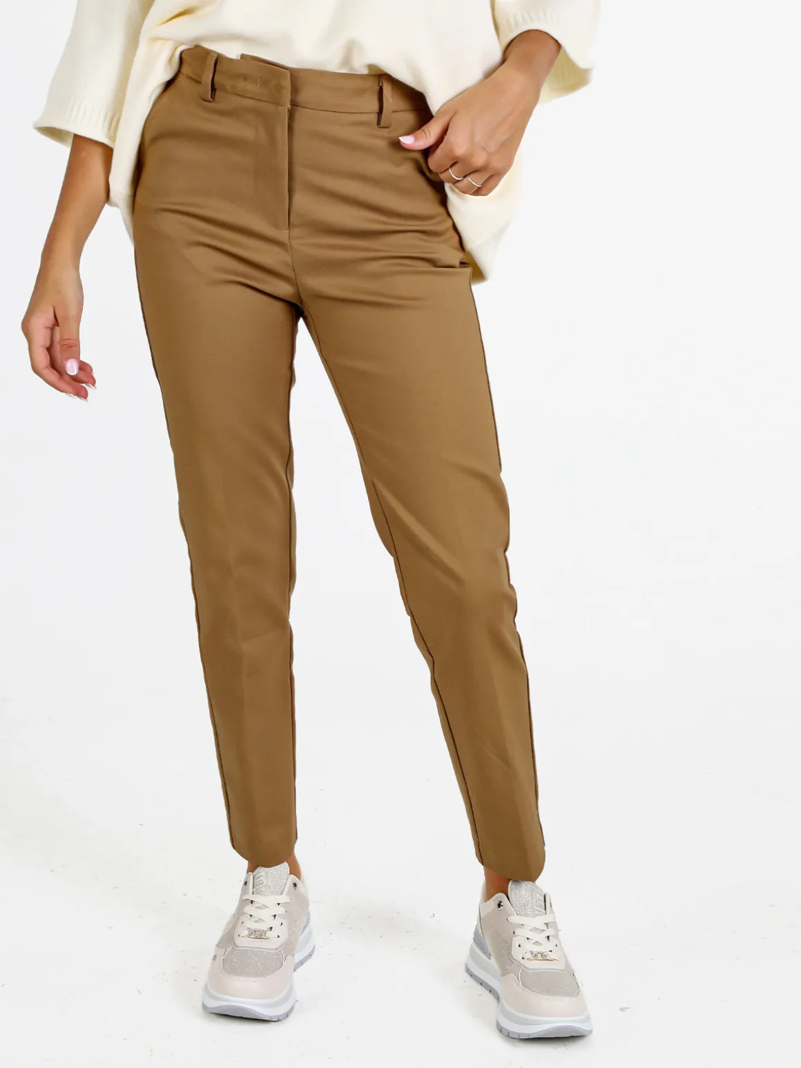 Sexy Sense Pantaloni donna slim fit a sigaretta - nero