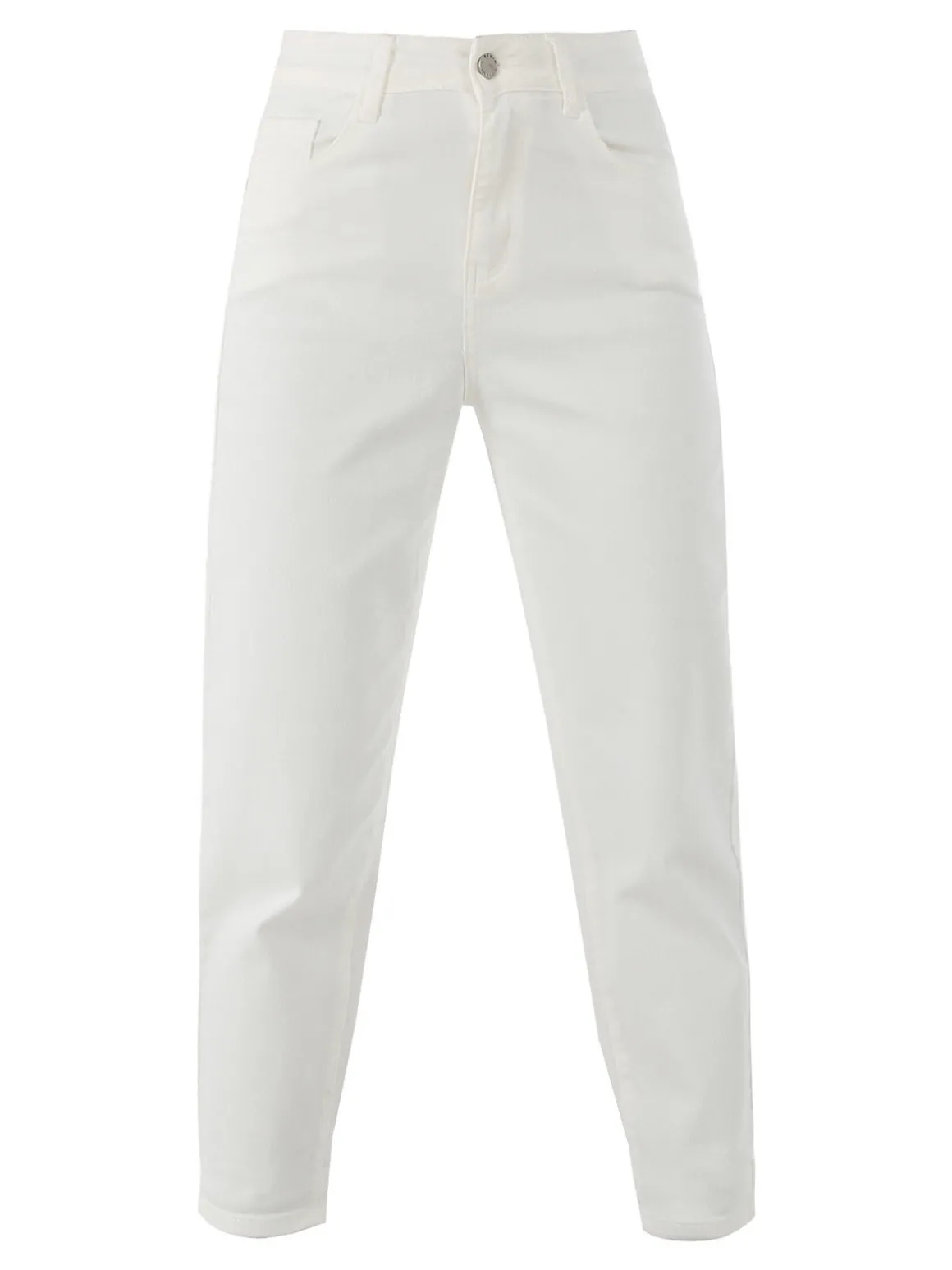 Sexy Sense Pantaloni jeans donna mom fit - bianco