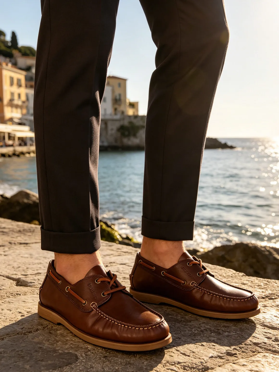 Shooters Mocassini in pelle da uomo stringati