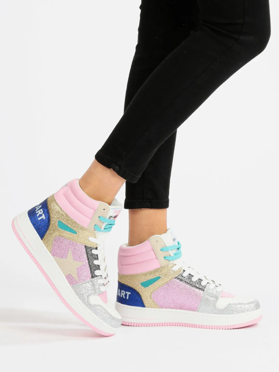 Shop Art BASKET HAILEY Sneakers alte donna glitter