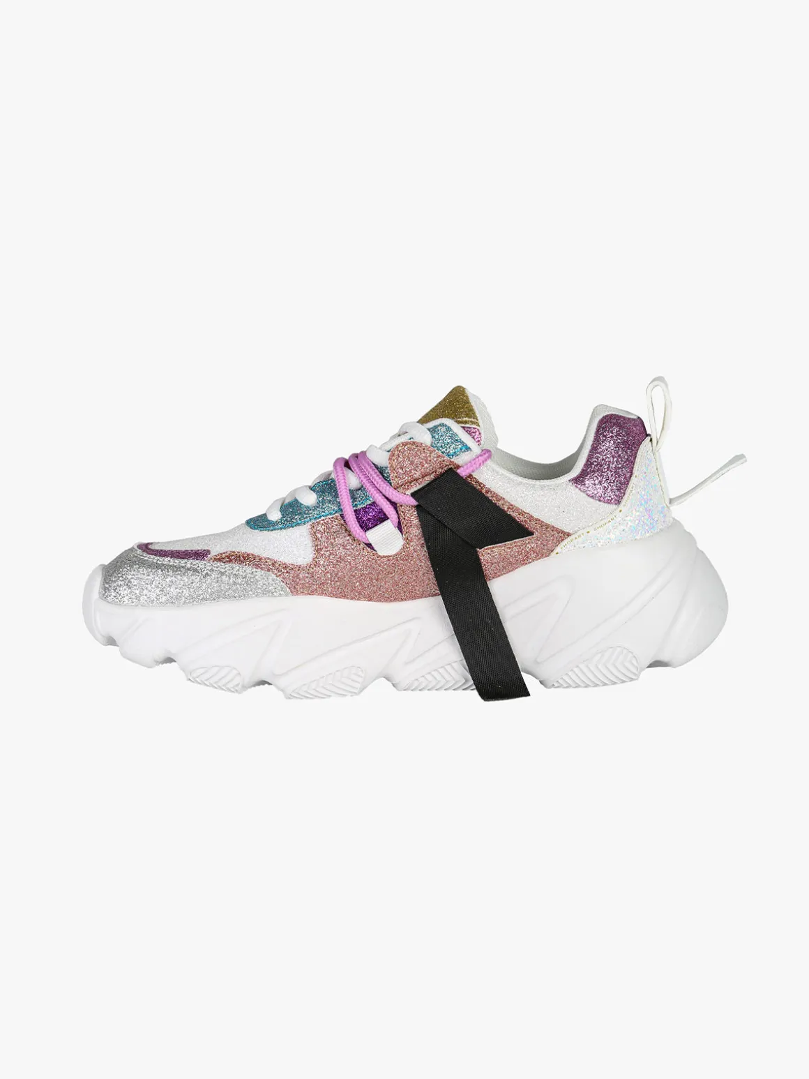 Shop Art CHUNKY AMY Sneakers donna glitter con suola alta