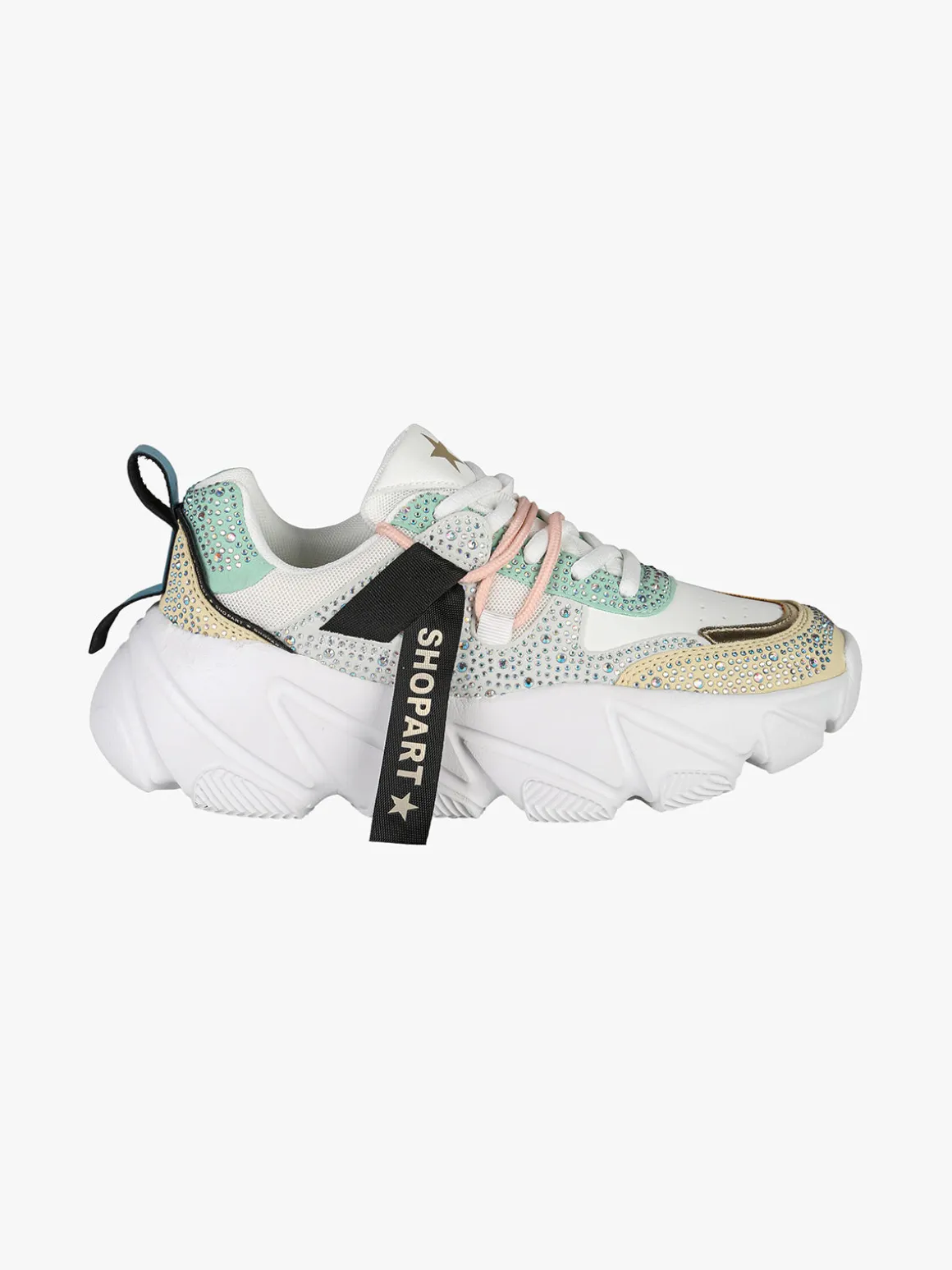 Shop Art CHUNKY AMY Sneakers donna con strass e suola alta