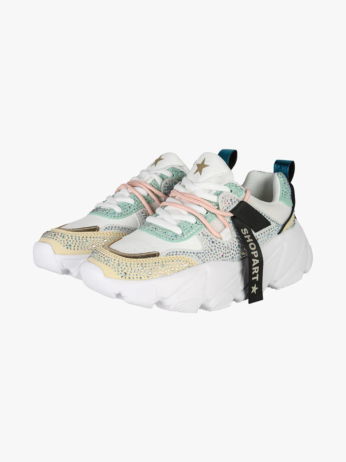 Shop Art CHUNKY AMY Sneakers donna con strass e suola alta