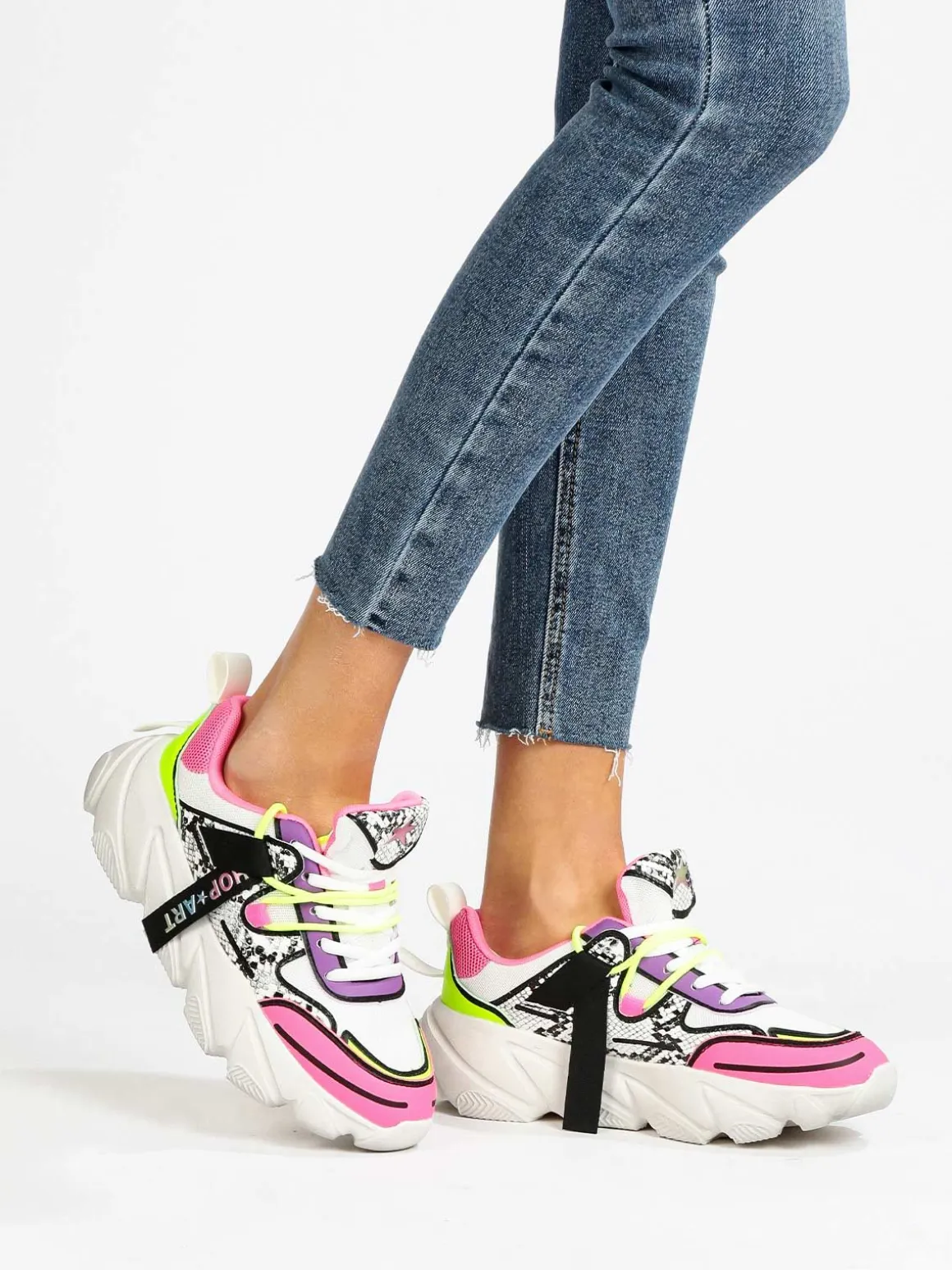 Shop Art CHUNKY AMY Sneakers donna multicolor pitonate