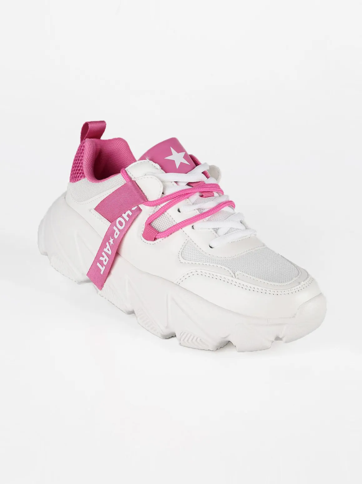 Shop Art Sneakers chunky con inserti a contrasto