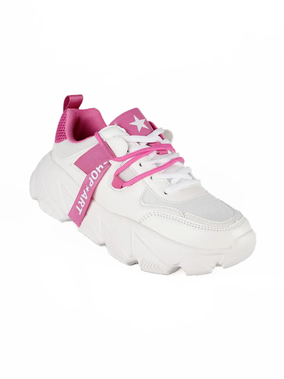 Shop Art Sneakers chunky con inserti a contrasto