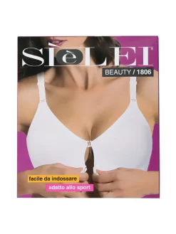 Sielei BEAUTY Reggiseno aperto davanti senza ferretto COPPA C- nero