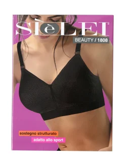 Sielei BEAUTY Reggiseno imbottito senza ferretto con coppe performate COPPA B - nero