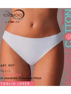 Sielei Brasiliana taglio laser in cotone e pizzo