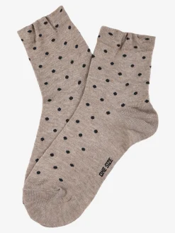 Sielei Calze corte da donna a pois - beige