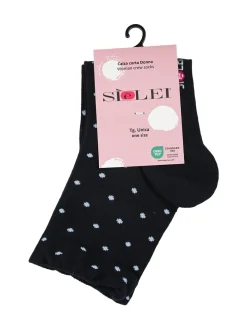 Sielei Calze corte da donna a pois - blu scuro