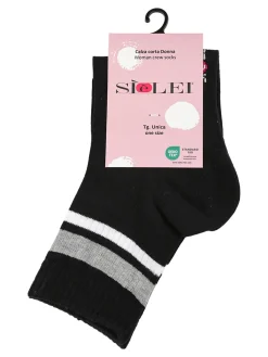 Sielei Calze corte tennis da donna - nero