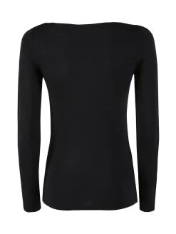 Sielei Maglia donna a maniche lunghe con scollo a barca