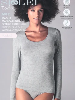Sielei Maglia donna a maniche lunghe in modal