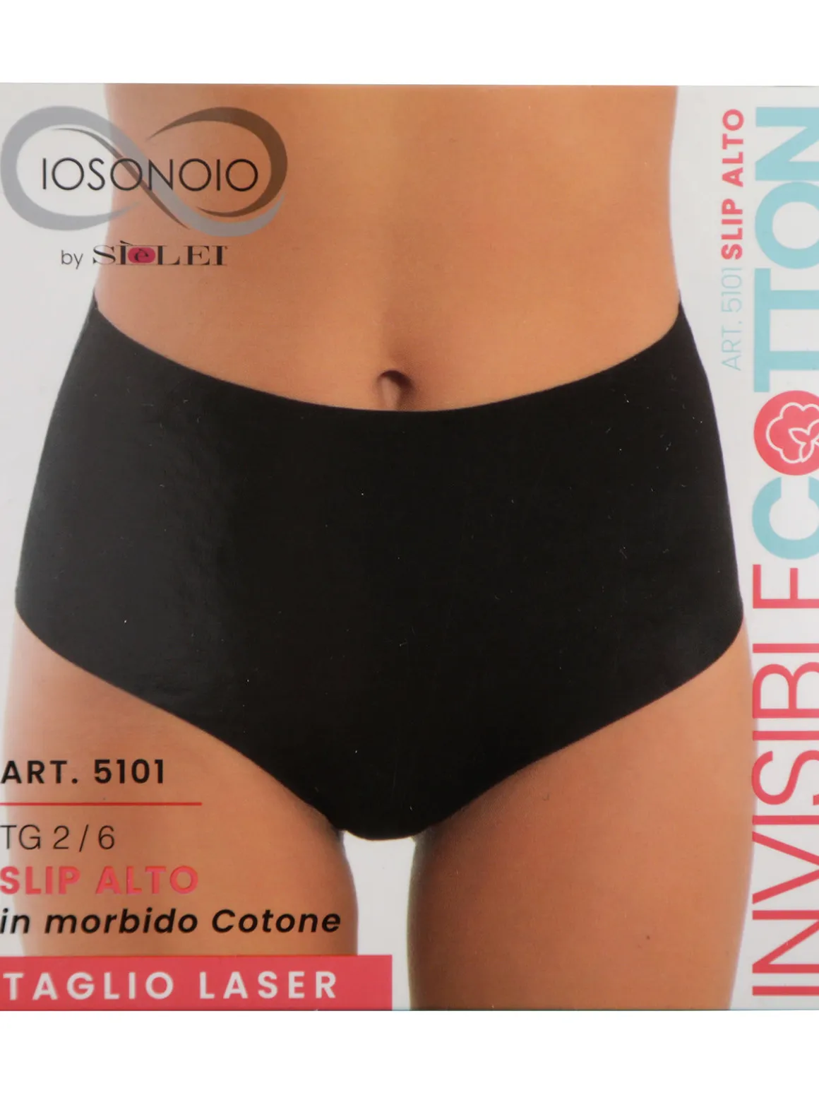 Sielei Slip alto in cotone taglio laser