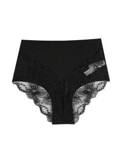 Sielei Slip donna taglio laser a vita alta in cotone e pizzo