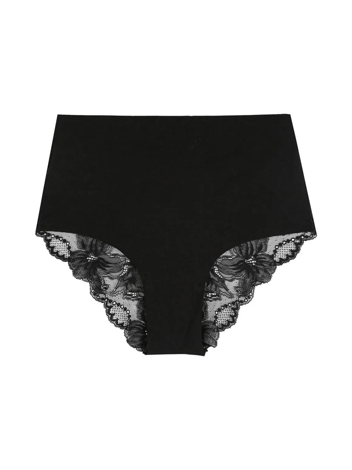 Sielei Slip donna taglio laser a vita alta in cotone e pizzo