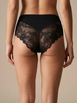 Sielei Slip donna taglio laser a vita alta in cotone e pizzo