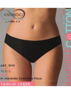 Sielei Slip donna taglio laser in cotone e pizzo