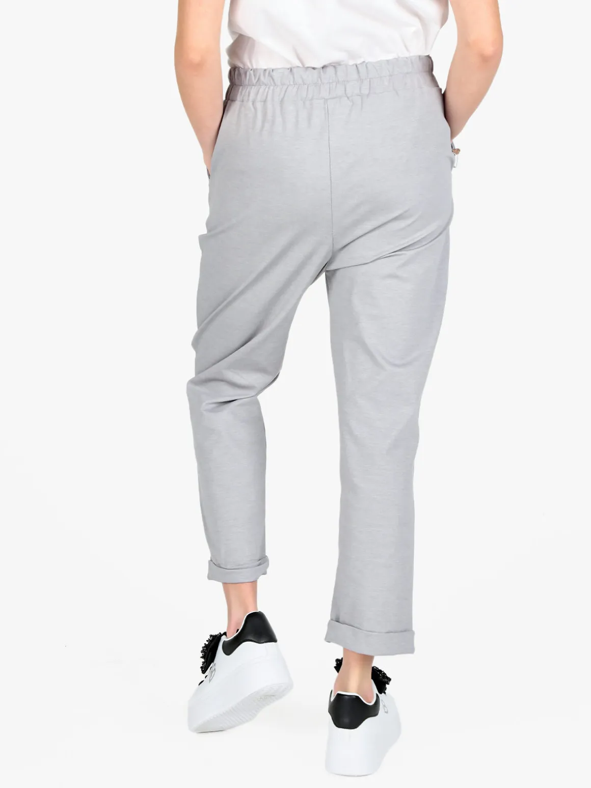 Sisan Pantaloni casual da donna con risvolto