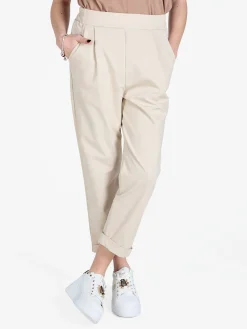 Sisan Pantaloni casual da donna con risvolto