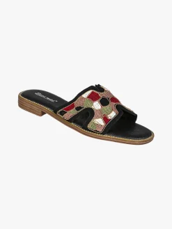 Sissi Miss Ciabatte basse da donna con fascia in tessuto - nero