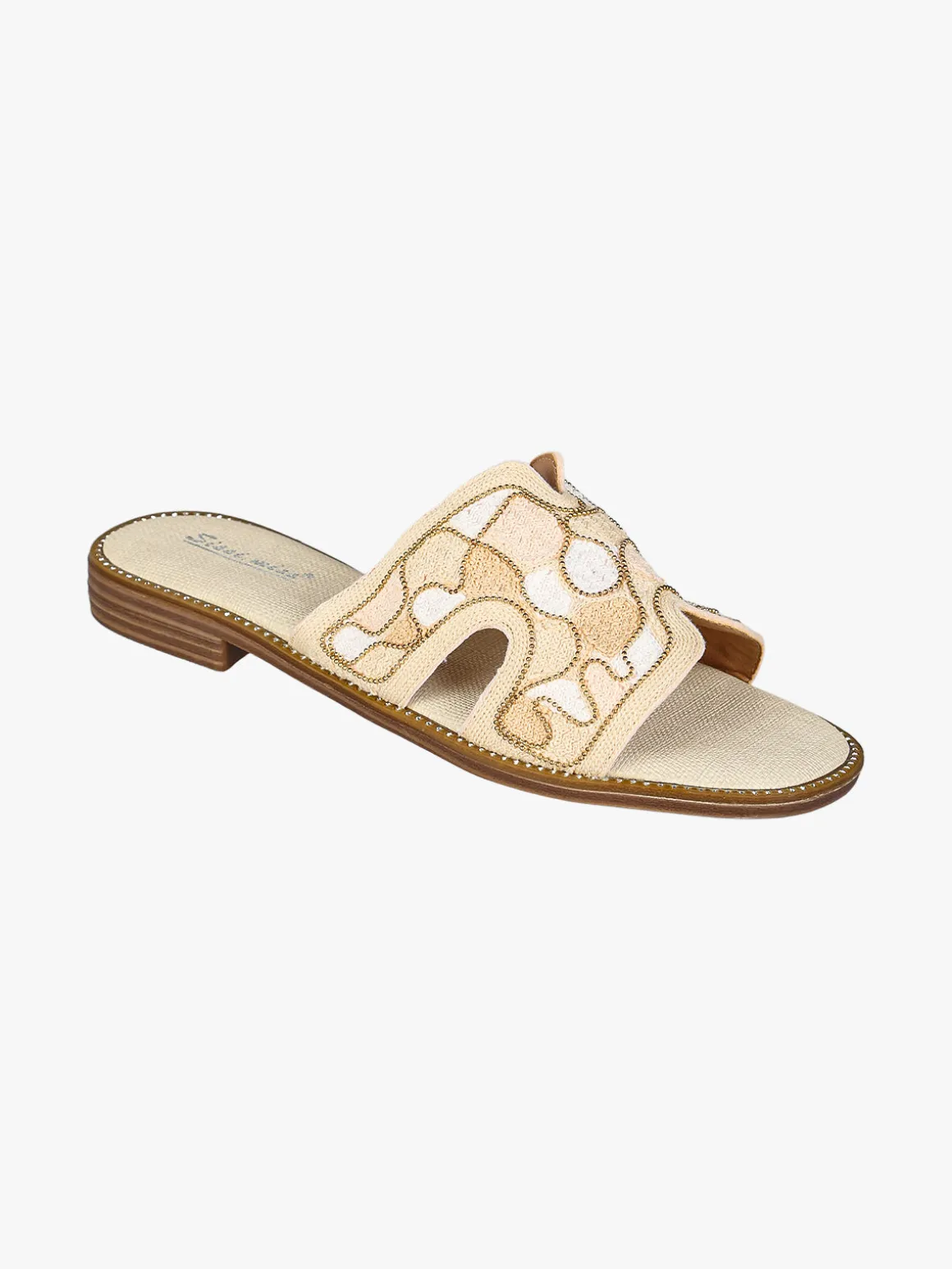 Sissi Miss Ciabatte basse da donna con fascia in tessuto - beige