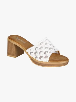 Sissi Miss Ciabatte donna con tacco e plateau - bianco