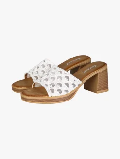 Sissi Miss Ciabatte donna con tacco e plateau - bianco