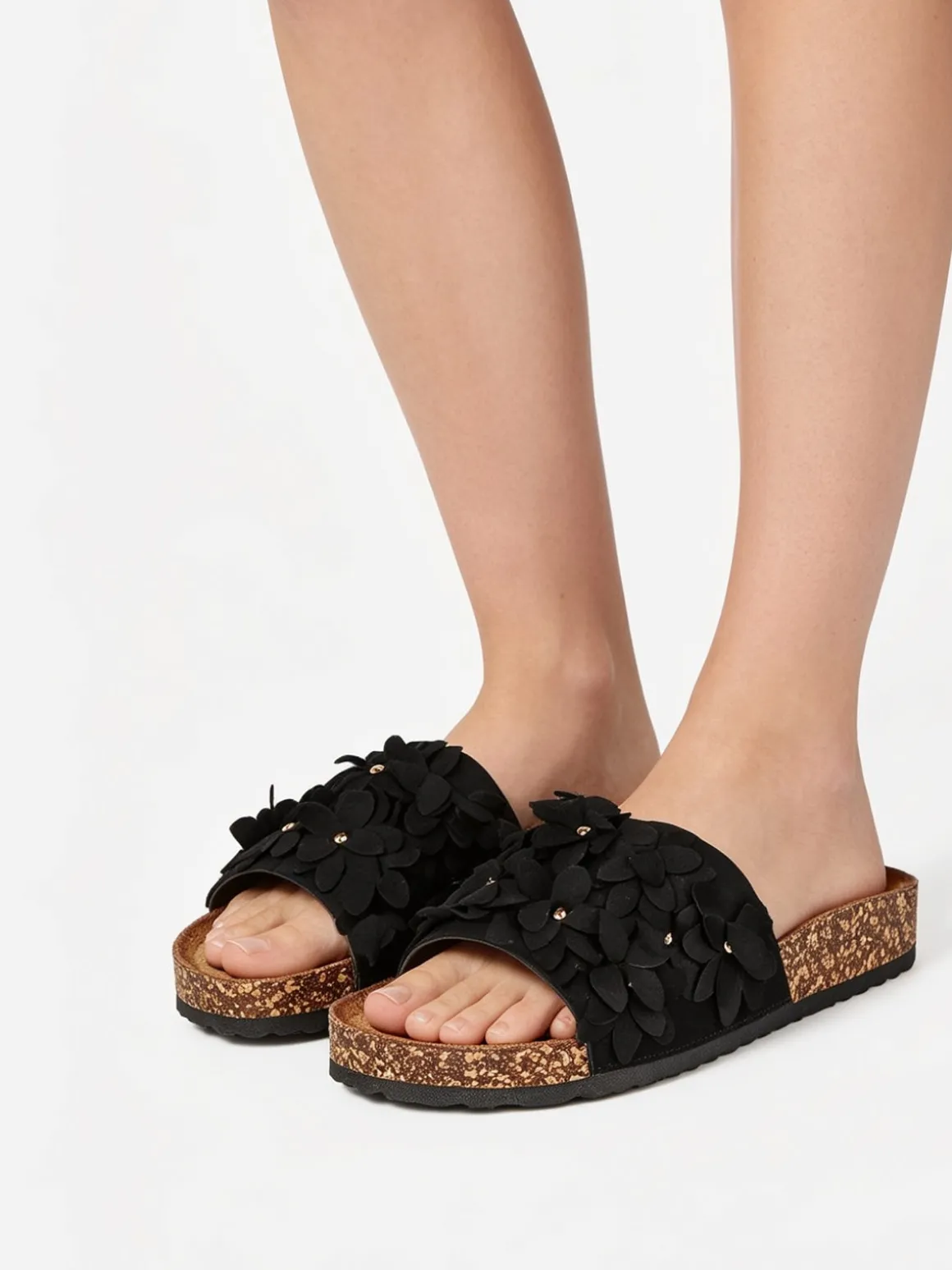 Sissi Miss Ciabatte donna con fiori - nero