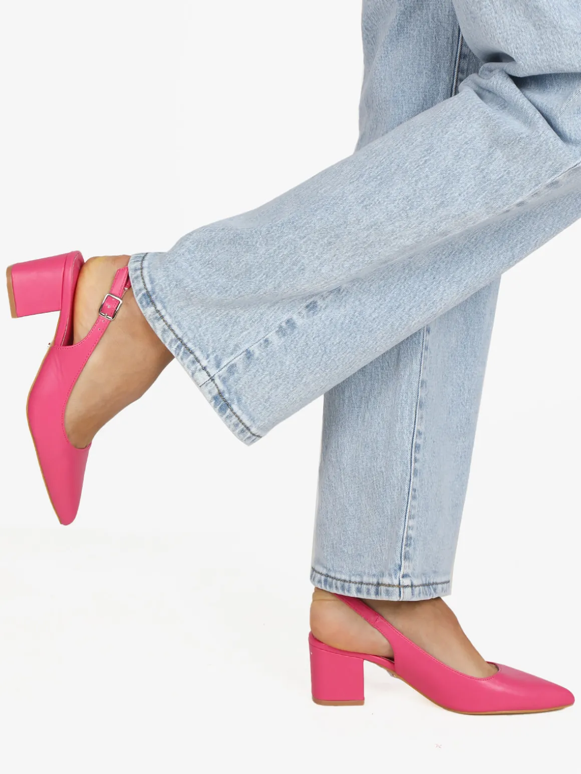 Sissi Miss Slingback donna a punta con cinturino alla caviglia con fibbia