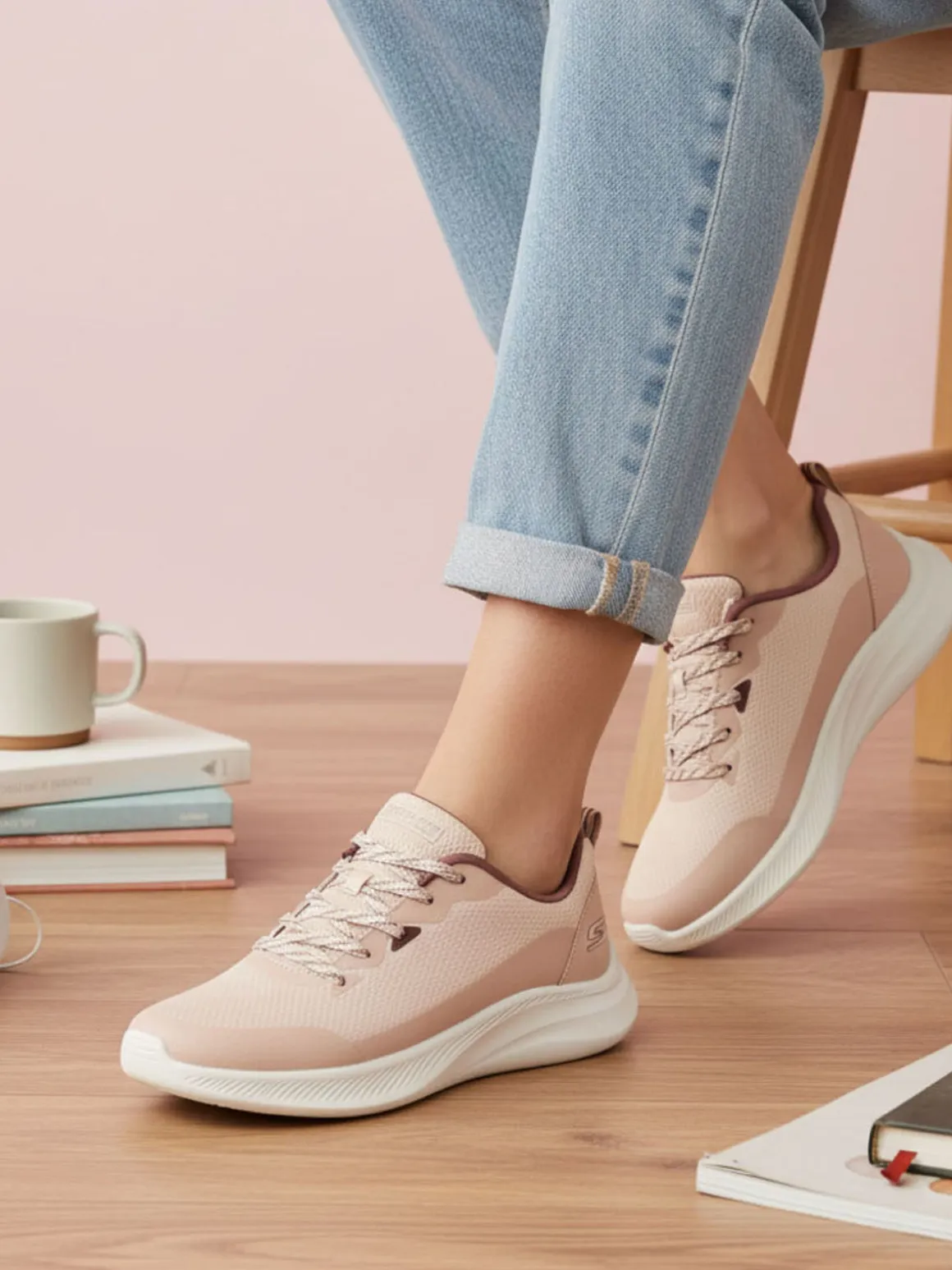 Skechers BOBS MODA FLEX Sneakers sportive donna - rosa