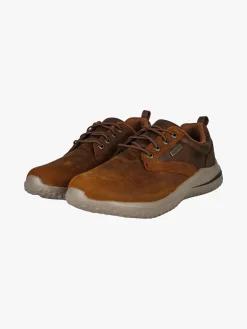 Skechers Delson 3.0 Glavine Sneakers uomo waterproof in pelle - marrone