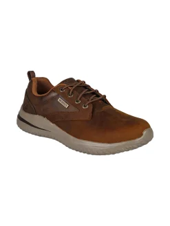 Skechers Delson 3.0 Glavine Sneakers uomo waterproof in pelle - marrone